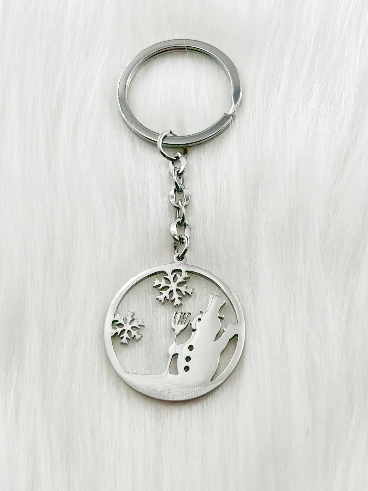 WOUWU New Mixed Christmas Keychain Cute Santa Claus Deer Pendant Keychain For Men Women New Year Party Gift