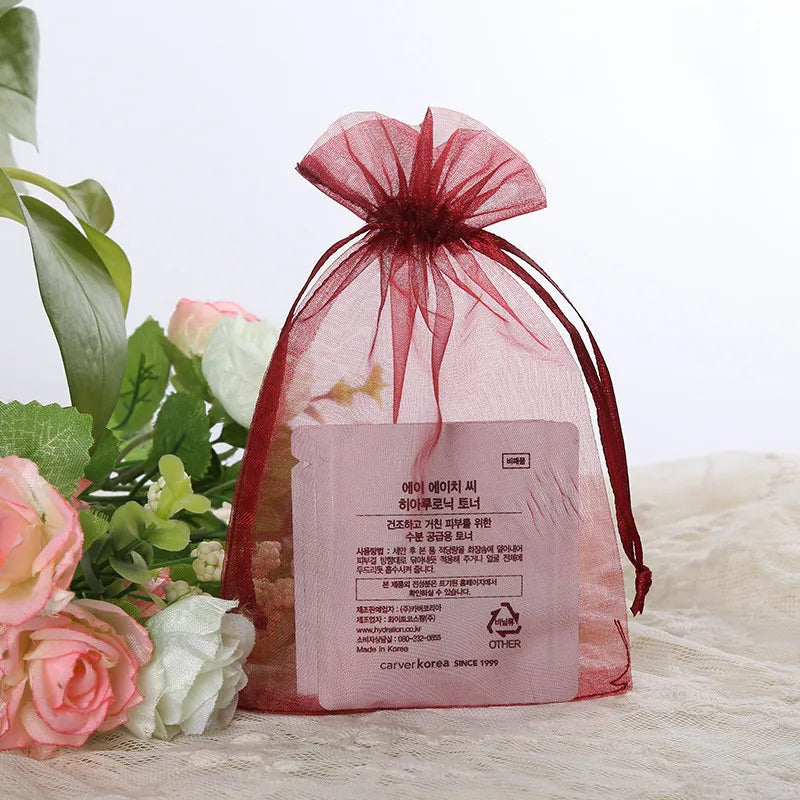 Wholesale Packaging Bags 10/50pcs Organza Gift Bags Wedding Party Decoration White Engagement Gift Bag Pouch 7x9 10x15cm 50%