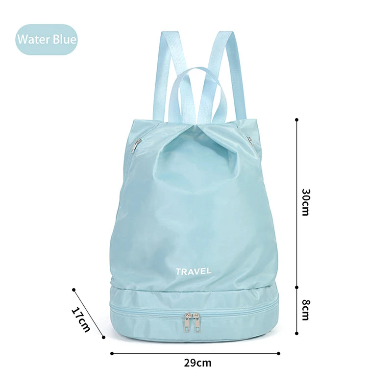 〔CC11〕Wet Dry Separation Fitness Bag Swimming Bag Waterproof Travel Sport Bag Basketball Soccer Pouch Hiking Climbing Backpack