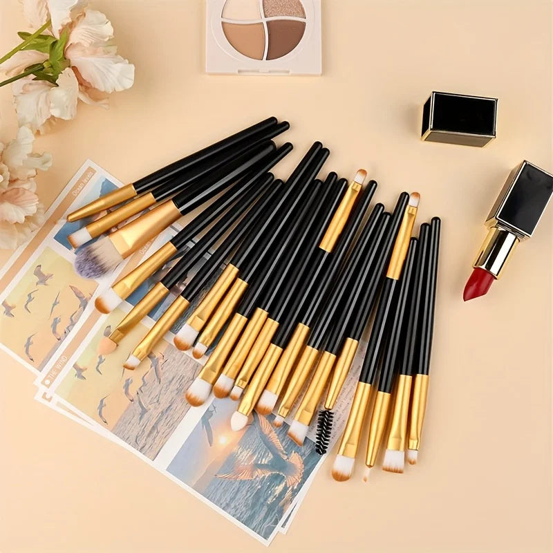 8/22/34Pcs Makeup Brush Set Portable Soft Eyeshadow Brushes Powder Foundation Brush Multipurpose Blending Cosmetic Beauty Tool