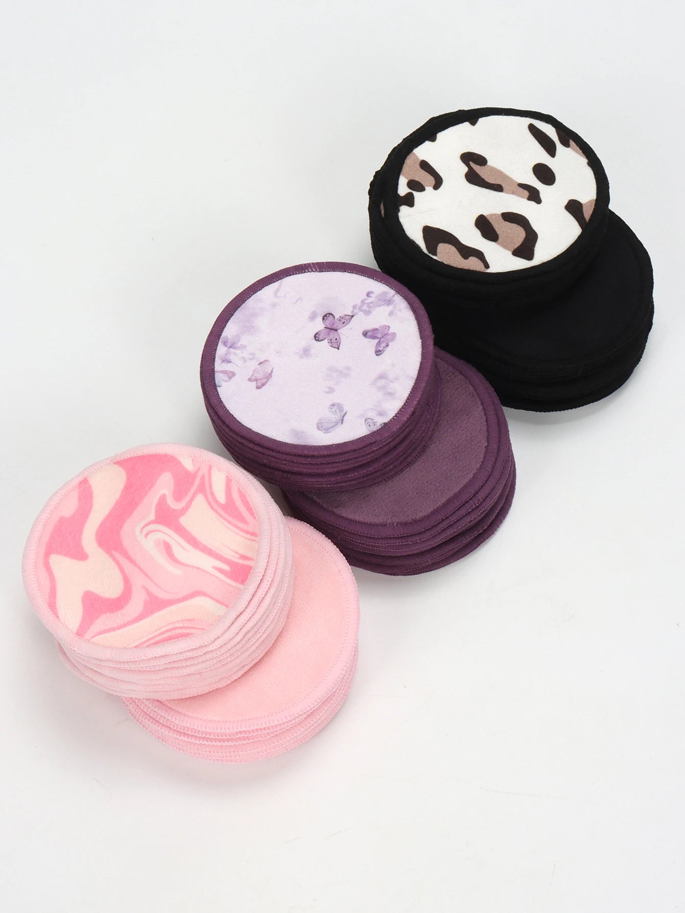 Double Round Makeup Remover Pads 20Pcs + Cleaning Mesh Bag, Machine Washable, Reusable, Suitable for All Skin Types