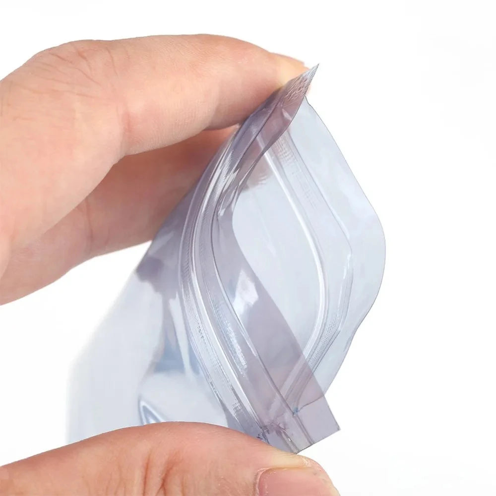 50Pcs Aluminum Antistatic Bag Resealable Anti Static Ziplock Bags Pouch Anti Static Package Mylar Bags for Electronic Pouches