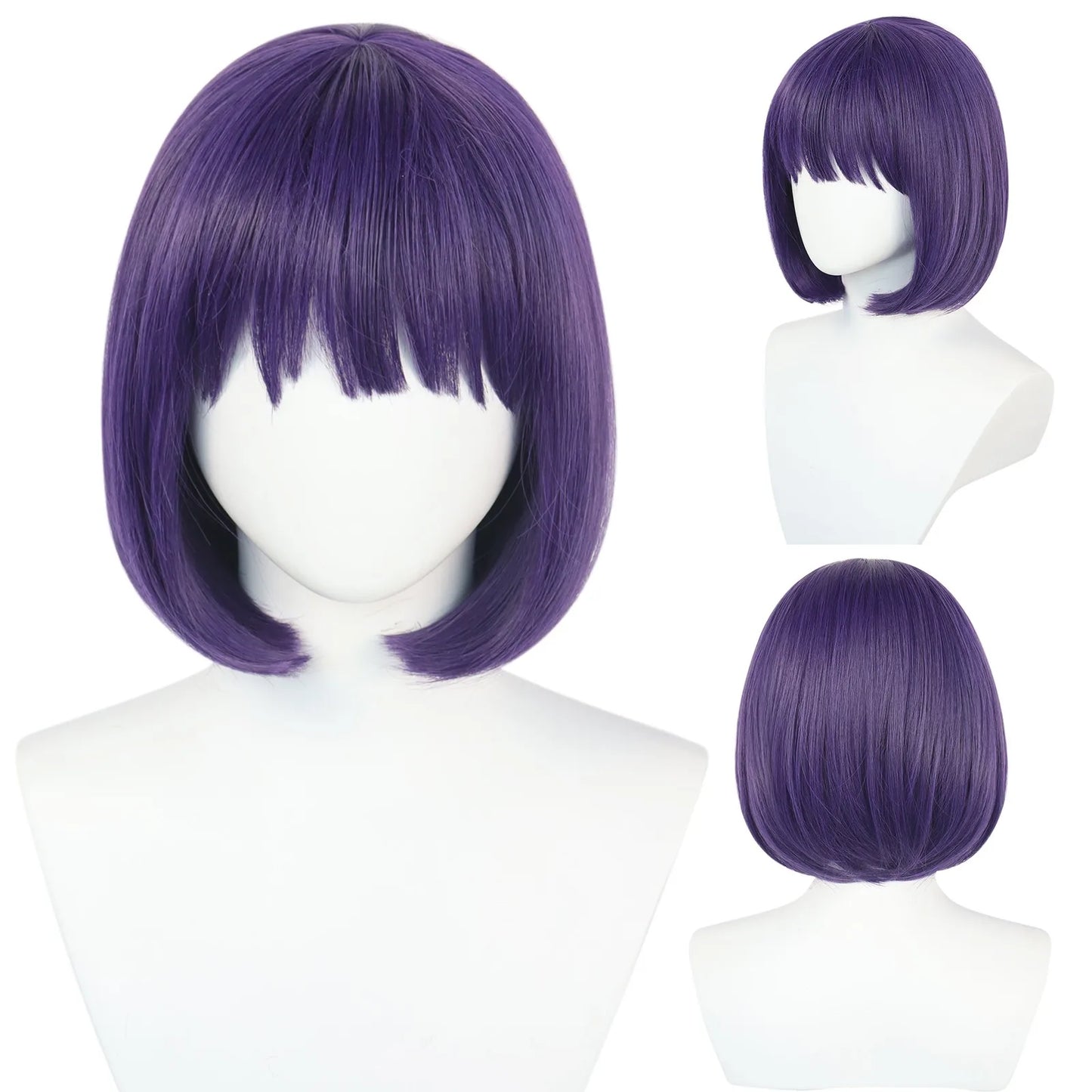 School Short Purple My Dress-Up Darling Kitagawa Marin 12inch Straight Synthetic Girls Cosplay Wig for Halloween Christmas
