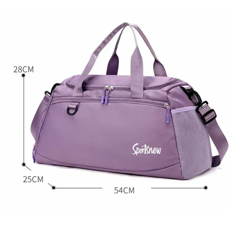 Wet and dry separation large capacity fitness training bag travel bag handbag hiking duffle bag woman and man