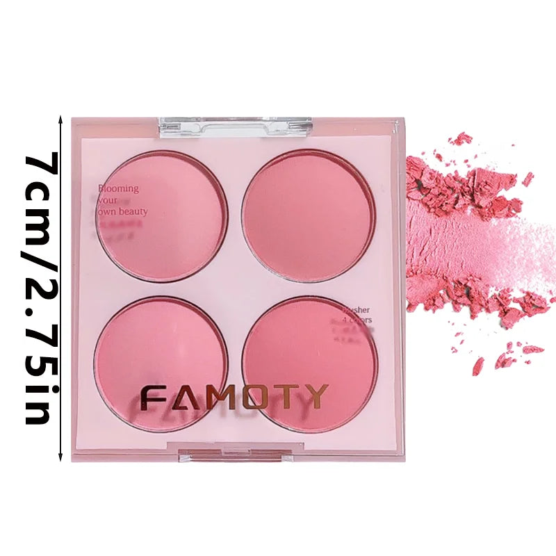 4 Colors Blush Powder Face Makeup  Sweet Warm Colors Matte Cheek Powder Facial Beauty Cosmetic Makeup Blush