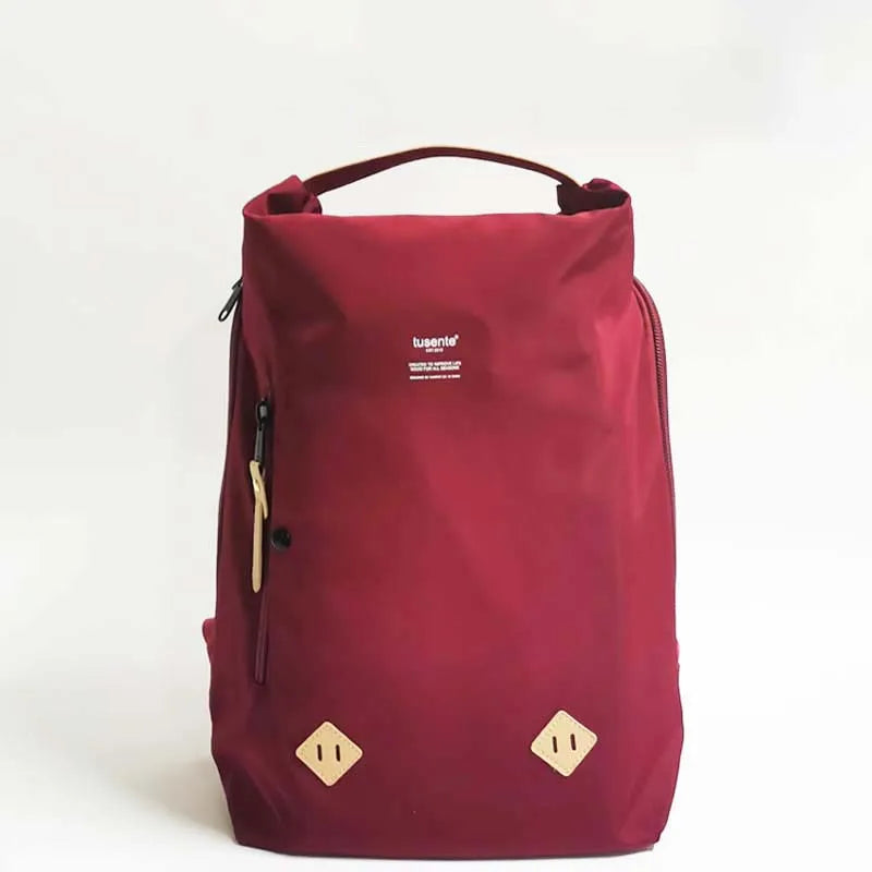 Nylon Fabric Backpack Dual Shoulder Bag for Tennis, Basketball, and Badminton with Built-In Racket Straps, Simple Travel Bags