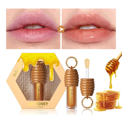 Lip Honey Lip Oil Lip Plumper Hydration Long Lasting Moisturizing Smooth Nourishing Non Sticky Bag Clip Ring Cosmetics Lip Balm