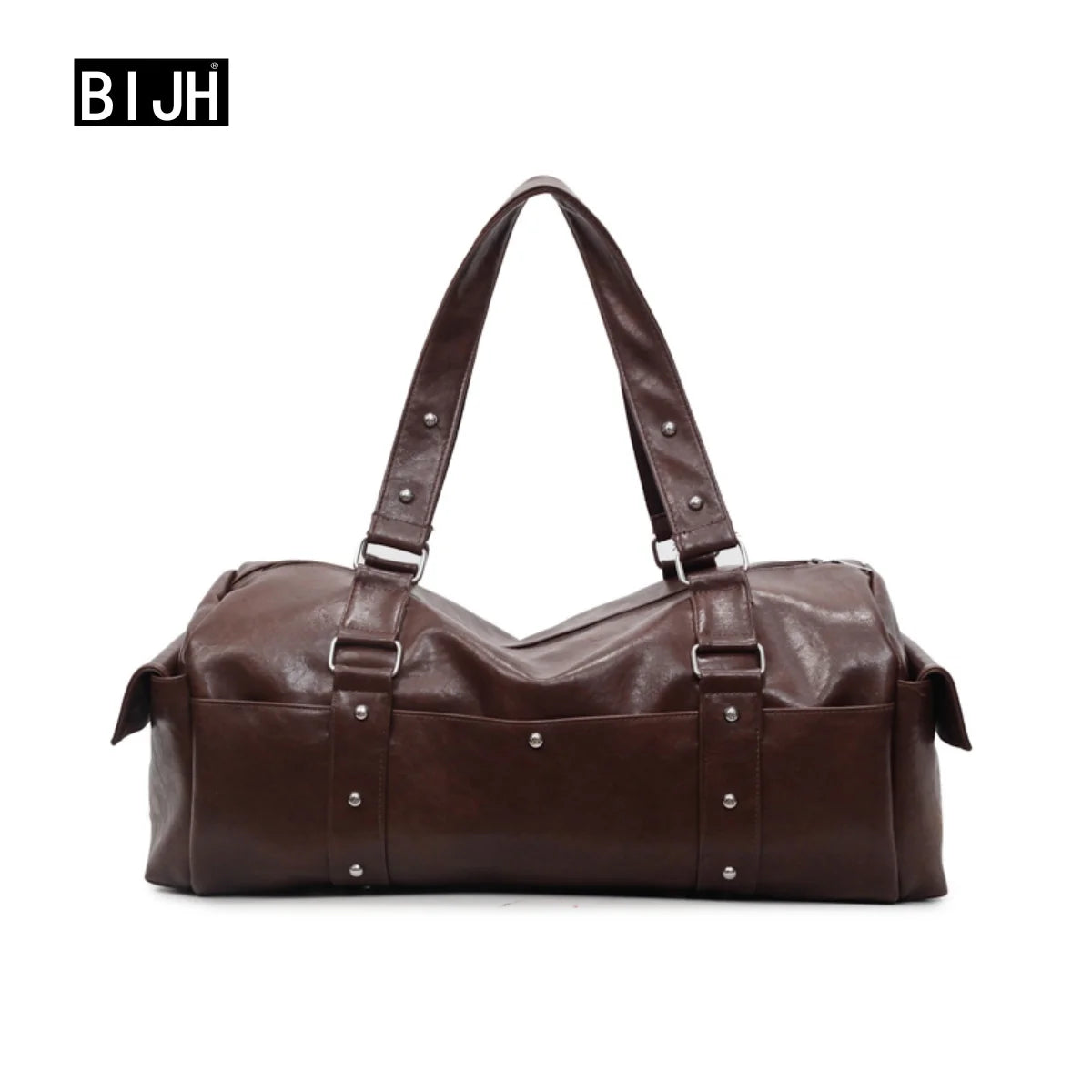 Gym Bag, Outdoor Travel Storage Backpack, Leather Material, Multiple Compartments, Suitable for Both Men and Women