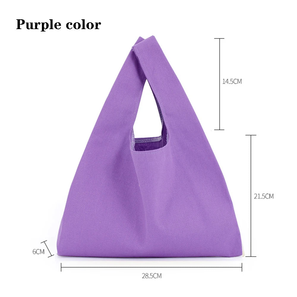Canvas Cloth Bag Cotton Shopping grocery bags Resuable fabric shoulder bag Folding Tote Portable Handbags School Pen Storage Bag