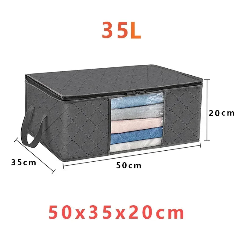 1/3pc Large Capacity Clothes Storage Bag Foldable Blanket Storage Bags Storage Containers for Organizing Bedroom Closet Clothing