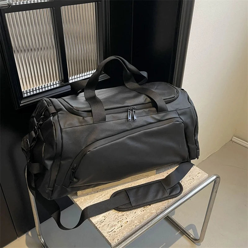 Fitness Bag Training Sports Large Capacity Travel Bag Dry-Wet Separation Handheld Crossbody Bag Soft Breathable Shoe Storage