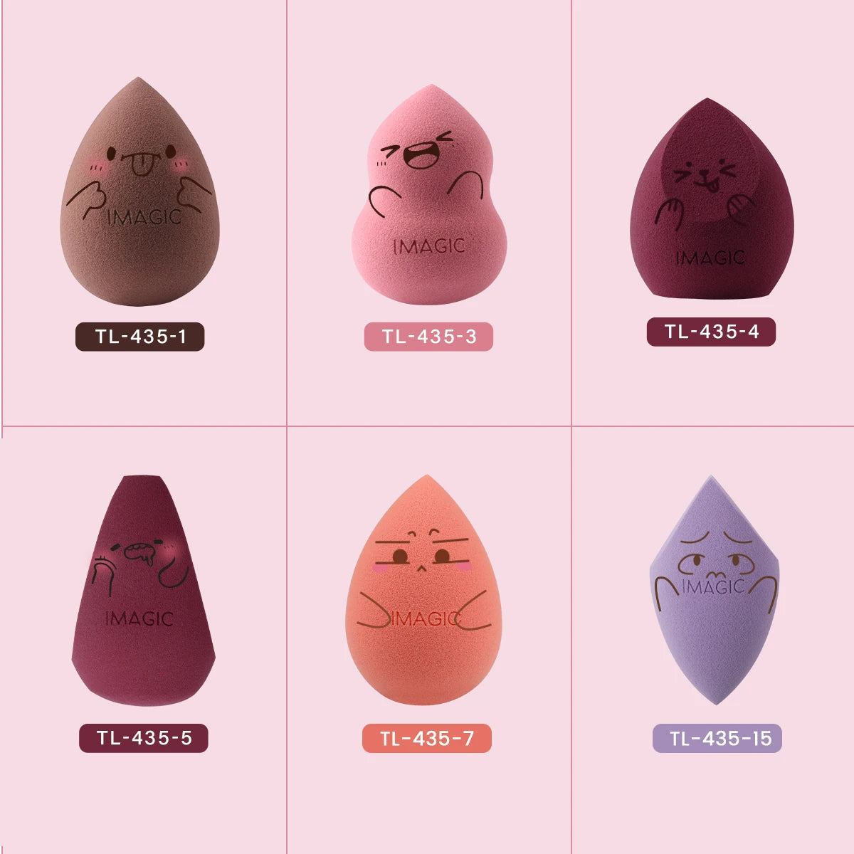 IMAGIC 10PCS/KIT Makeup Sponge Soft For Foundation Concealer Cream Wholesale Healthy Latex Smooth Wet And Dry Women Makeup Tool