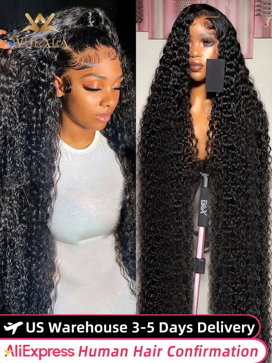 250 Density Deep Wave Lace Frontal Wig 13x4 13x6 360 Hd Curly Human Hair Lace Front Wigs For Women Water Wave Pre Plucked Lace