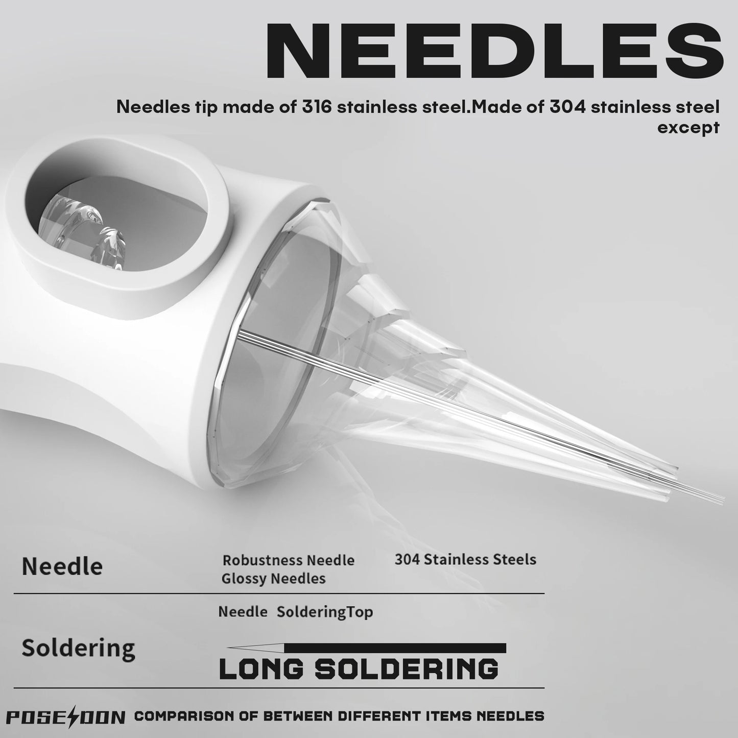 POSEIDON V6 50Pcs Tattoo Needles Professional Tattoo Cartridge Needles New Disposable Safty Permanent Makeup Tattoo Needles Kit