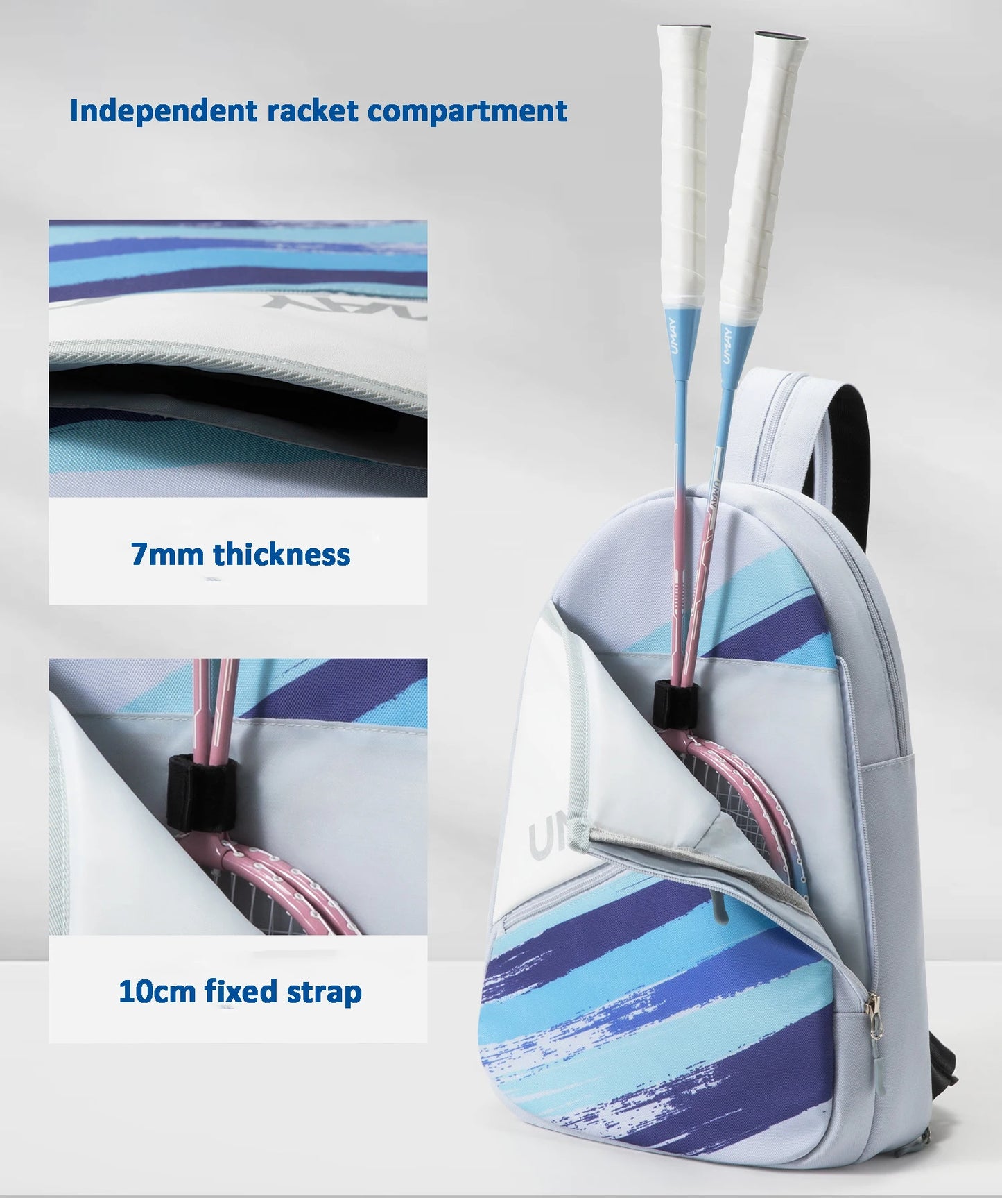 Professional Badminton Racket Bag, Backpack, Unisex Sports Bag, Single Shoulder, Large Capacity Kid Backpack, Tennis Racket Bag