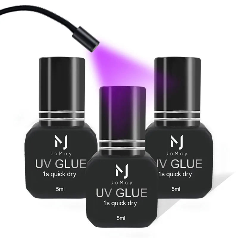 JOMAY UV GLUE Adhesive For Eyelash Extensions 0.1S Fast Drying Strong False Eye Lash Extension Glue Long Lasting UV Eyelash Glue