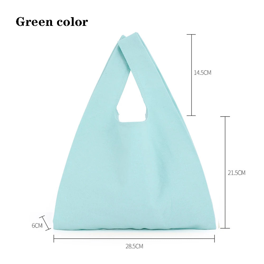 Canvas Cloth Bag Cotton Shopping grocery bags Resuable fabric shoulder bag Folding Tote Portable Handbags School Pen Storage Bag