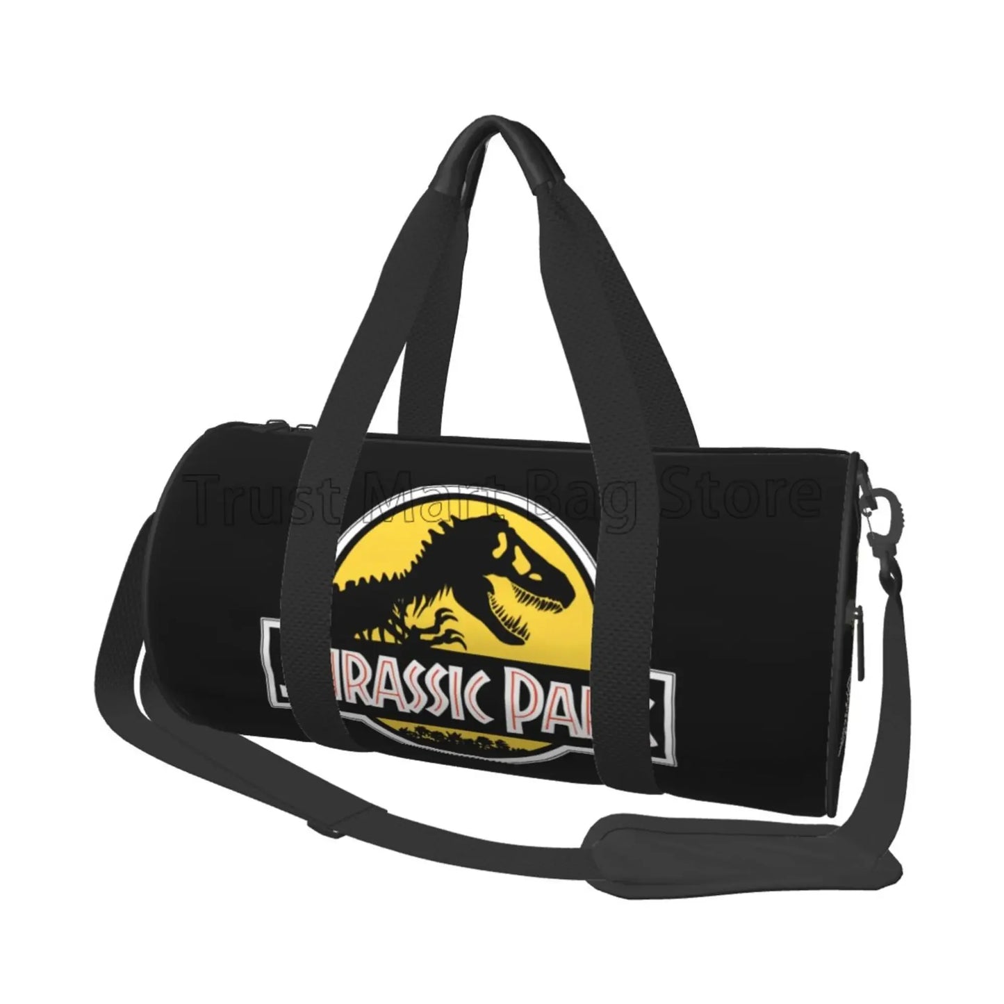 Jurassic Park Overnight Duffel Bags Weekend Carry-On Tote Luggage Bag with Zipper for Practice Canvas Travel Bag for Gym Sport
