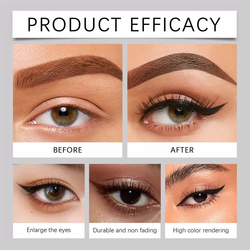 Waterproof Black Liquid Eyeliner Pen Ultra-Fine Anti Smudge Lasting Smooth Lying Silkworm Eyes Liner Pencils Eye Makeup Tools