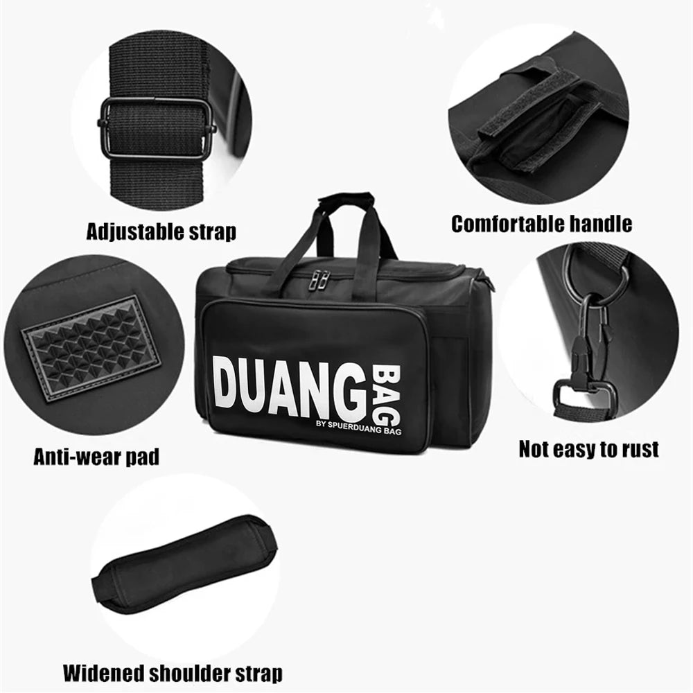 1pcs  Water Resistant Gym Bag Sports Travel Duffel Weekender Bag for Airplane Carry on Workout Overnight for Women & Men