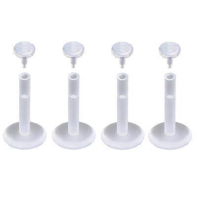 10/20pc Transparent Acrylic 14g & 16g Labret Ring Monroe Lip Retainer Push In Bar Bioflex Stud Ear Body Piercing