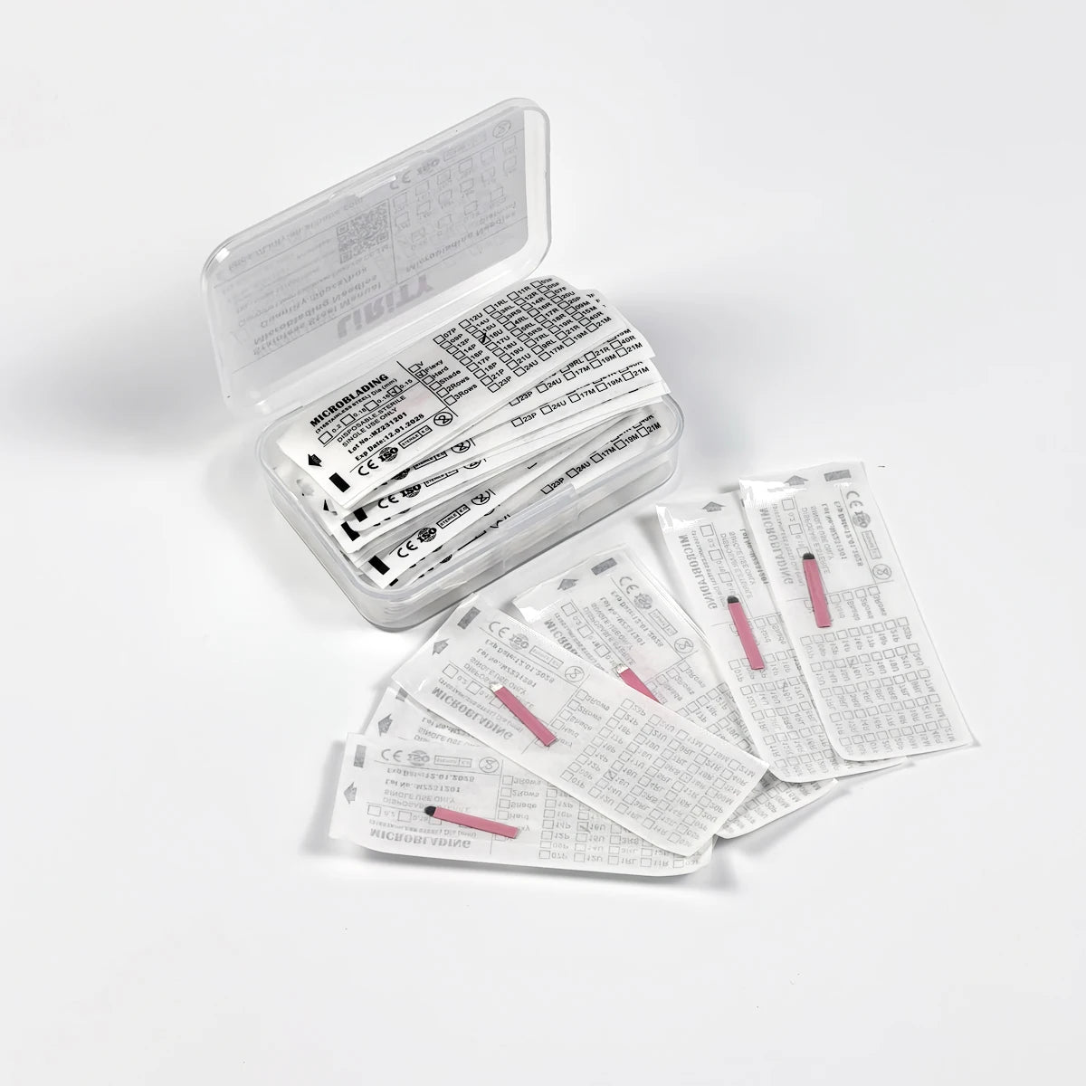 50pcs/Box 0.15mm Microblading Needles Permanent Makeup Eyebrow Tattoo Manual Nano Blades Needles