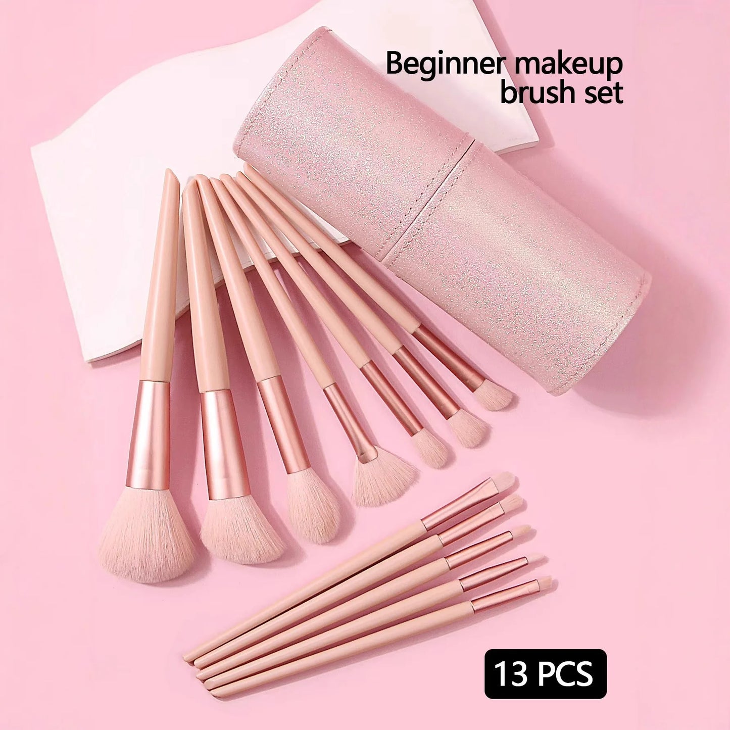 New 13 Pcs/set In Barrels Makeup Brushes Set Powder Foundation Blush Contour Eyeshadow Brow Lashes Cosmetic Brushes Beauty Tools