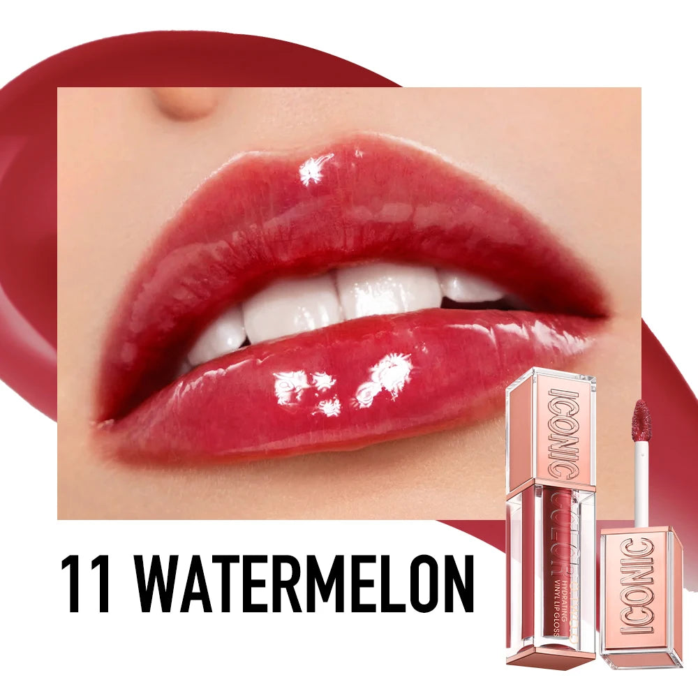 O.TWO.O Lip Gloss Lip Tint Glow Lightweight Hydrating Moisturizing Non-Sticky Long Lasting Plump Red High-shine Lip Glaze Makeup