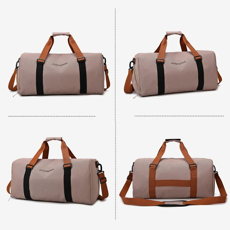 Gym Fitness Bag can Fixable Yoga Mat Sports Duffel Bags with Shoes Pack Outdoor Hiking Camping Handbag Large Luggage Portable