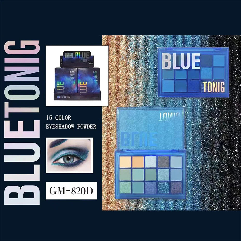 15 Colors Eyeshadow Palette Set Colorful Neon Rainbow Makeup Eyeshadow Palette Vibrant Shimmer Matte Pigmented Blendable Make Up