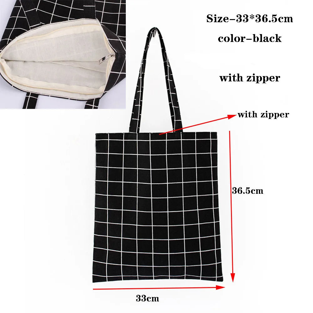Canvas Bag Storage Bag Grocery Bag Eco-Friendly foldable Bag folding Pocket Tote Portable Shoulder Handbags Food Shopping bag