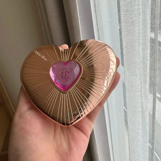 Natural Gradient Makeup Effect Glossy Powder Delicate Smooth Daily Dual-color Blush Dual-color Heart-shaped Peach Pink Blush