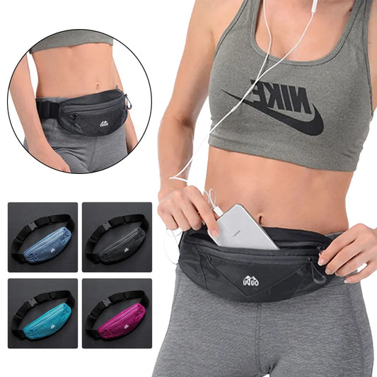 Gym Yoga Waist Belt Pack Running Double Zipper Pocket Waist Bag Waistband Sport Bag Mobile Phone Wasit Wallet Men Women Unisex