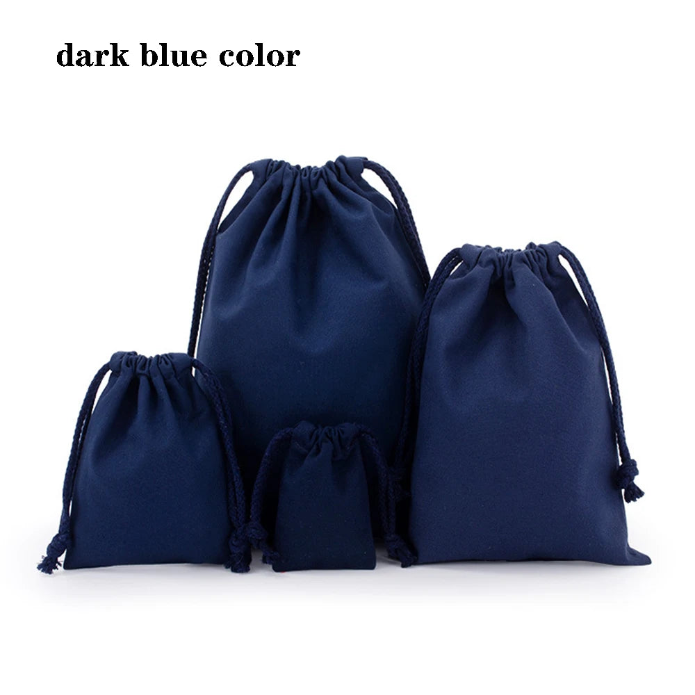 Drawstring bag Cotton Storage organizer Tote Portable Handbags Grocery Shopping Shoulder bags Canvas foldable Travel Storage Bag
