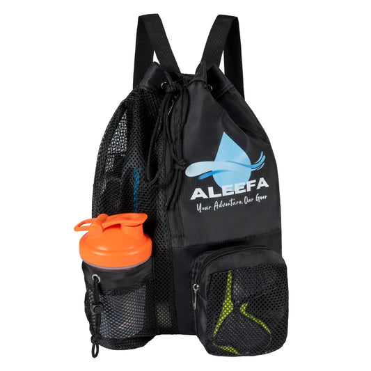 Swim Bag Mesh Backpack - 45L Waterproof Wet Pocket & Leakproof Zipper | Dry/Wet Gym Bag for Swimming, Beach, Camping  Fast-Dry