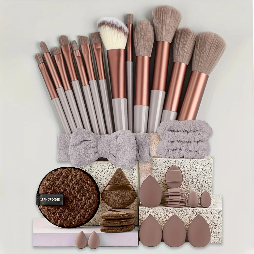 Professional Makeup Brush Set 8-33Pcs Soft Makeup Brushes Kit Cosmetic Foundation Powder Eyeshadow Kabuki Blending Beauty Tool