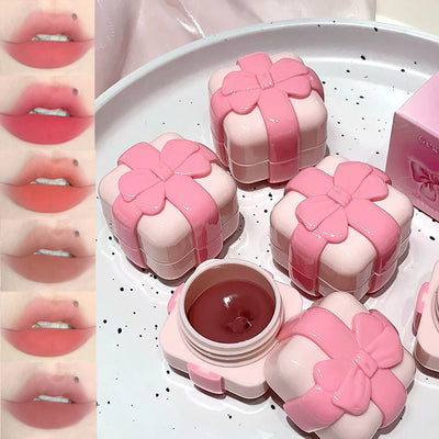 Gege Bear Velvet Matte Lip and Cheek Balm, Versatile Two-in-One Lip Multi-Use Cheek Blush Balm for a Effortless Application