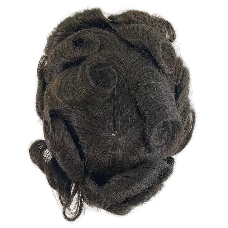 Skinlike HDLace PU Men Toupee Human Hair Wig HDWIGS Human Remy Hair System Units Natural Hair Replacement HD Lace PU Hair Topper