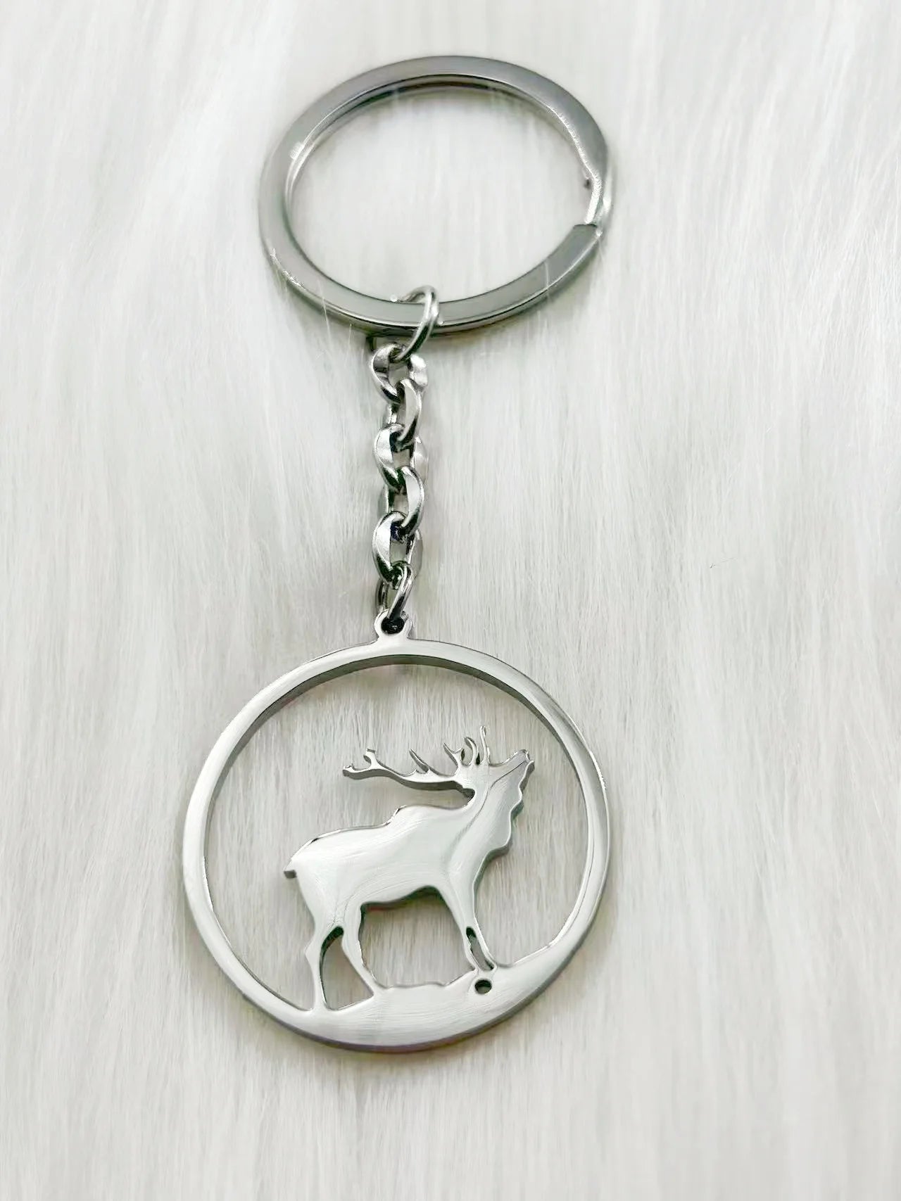 WOUWU New Mixed Christmas Keychain Cute Santa Claus Deer Pendant Keychain For Men Women New Year Party Gift