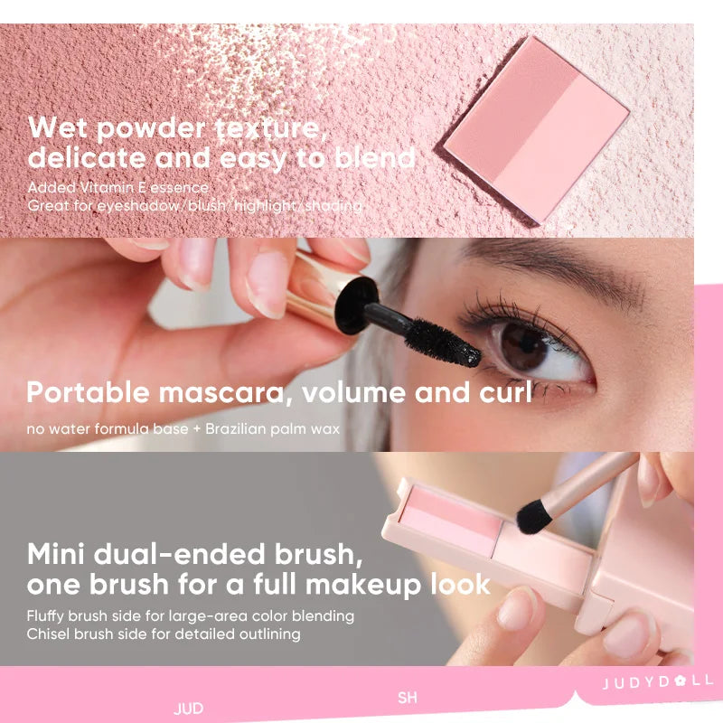 Mini Makeup Palette: Eyeshadow Palette, All-in-One Palette, For Travel, Commuting and Daily Light Makeup