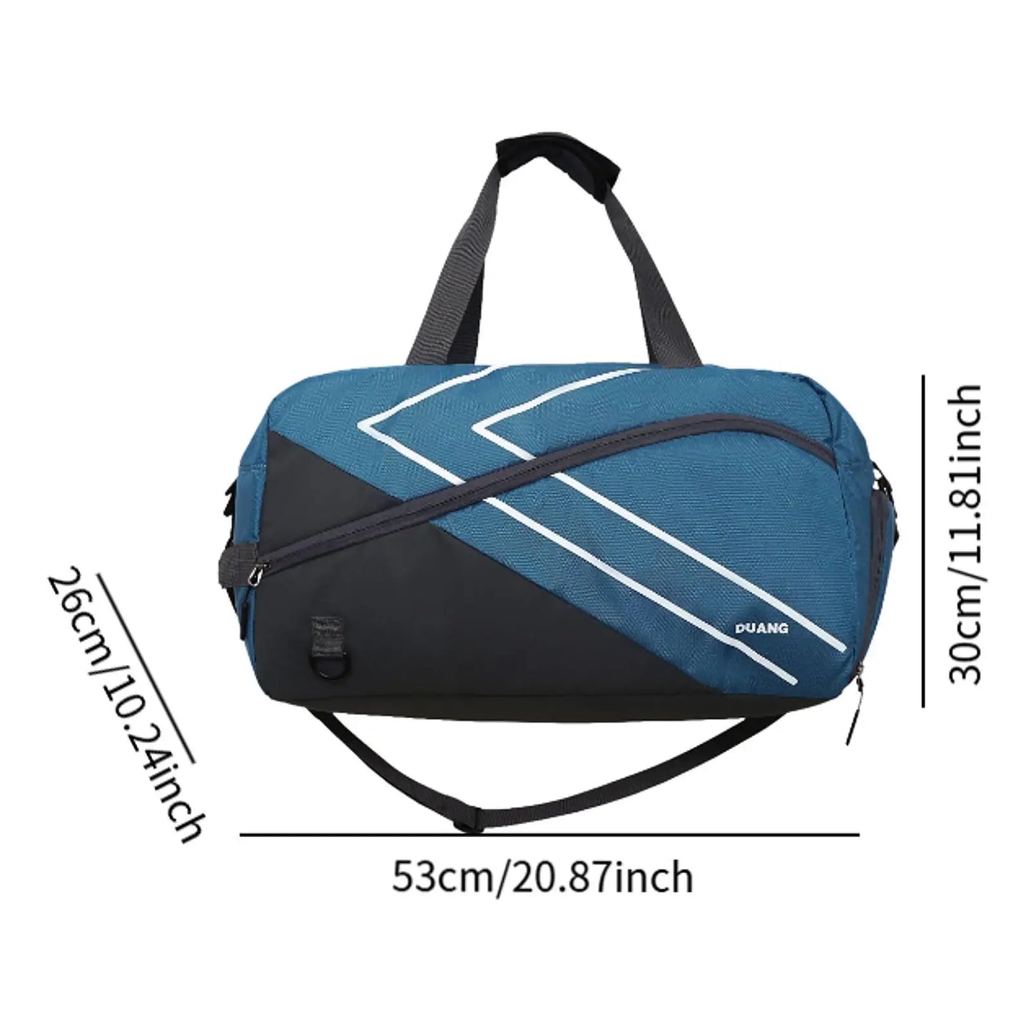 Tennis Racquet Crossbody Bag with Shoes Compartment Oxford Cloth Gym Duffel