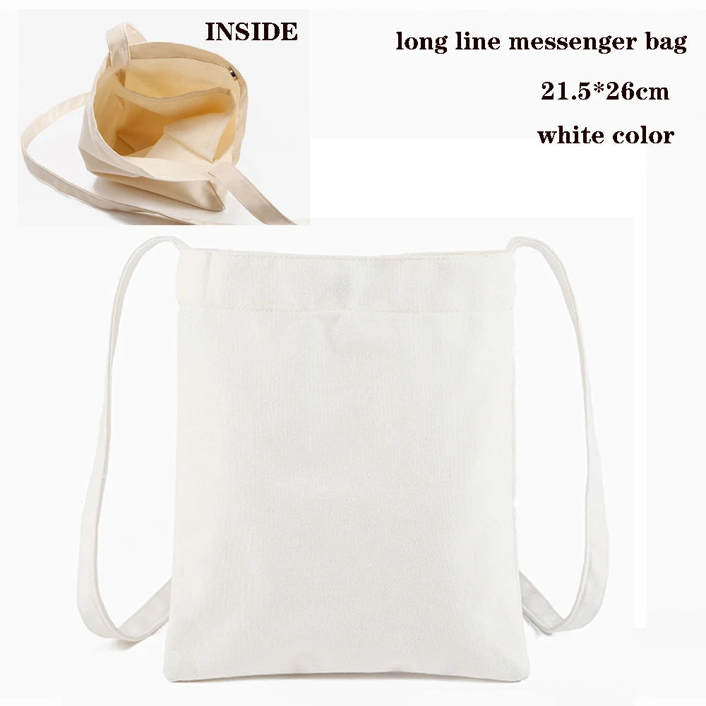 Canvas Cloth Bag Cotton Shopping grocery bags Resuable fabric shoulder bag Folding Tote Portable Handbags School Pen Storage Bag