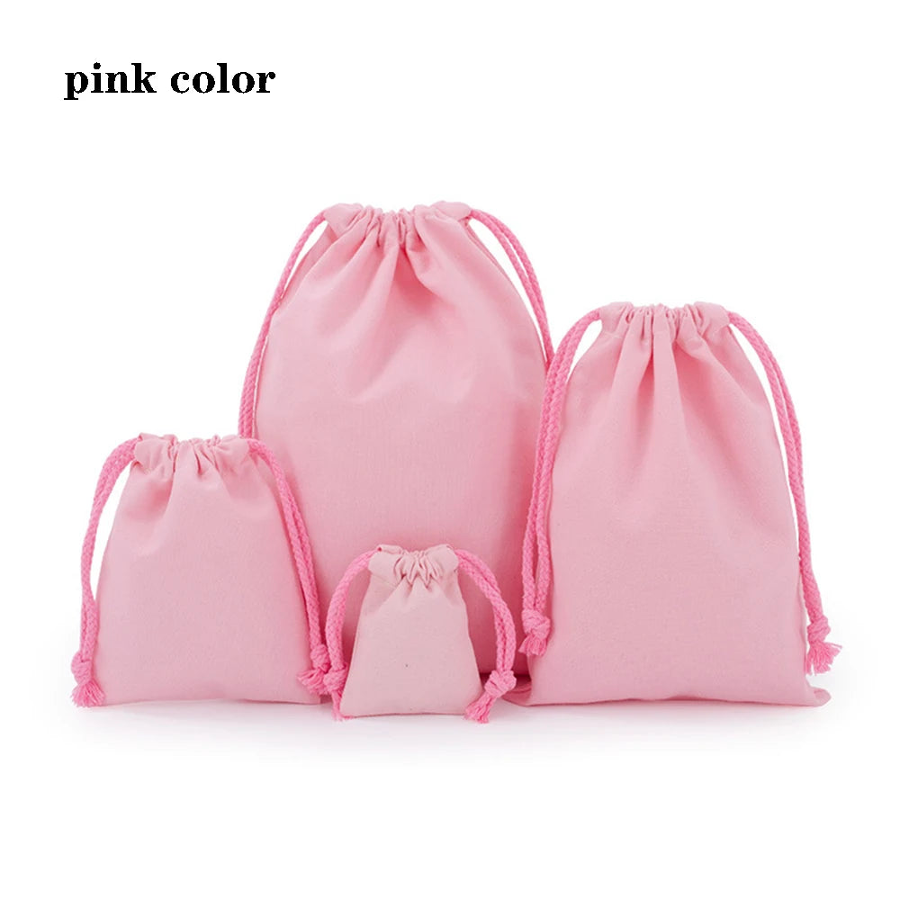 Drawstring bag Cotton Storage organizer Tote Portable Handbags Grocery Shopping Shoulder bags Canvas foldable Travel Storage Bag