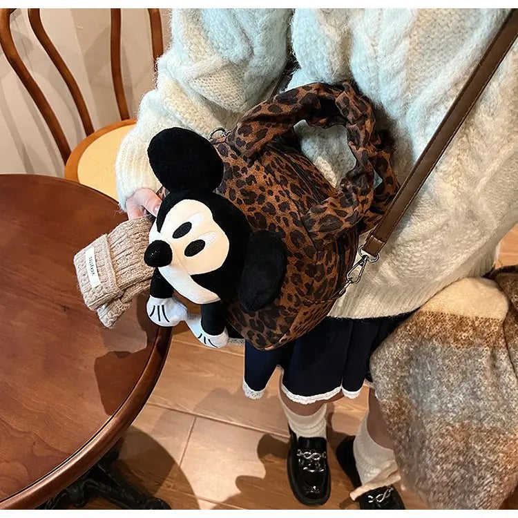 cartoon Mickey Mouse, versatile commuter light crossbody bag, large-capacity single-shoulder bag
