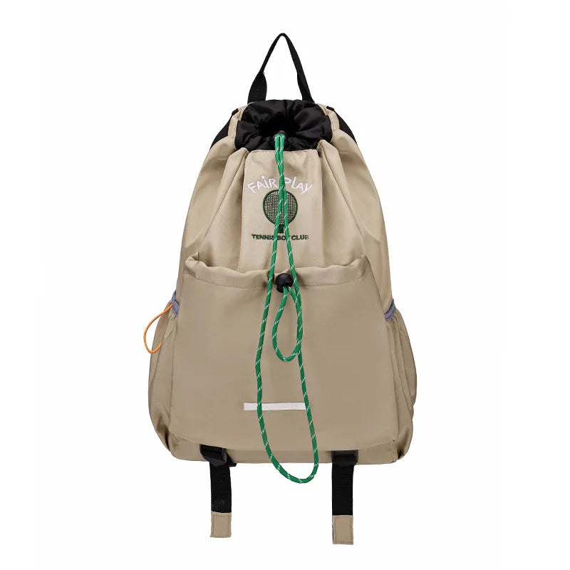 Portable Tennis Racket Bag OutdoorSportsLightweight Drawstring Back pack for Men and Women Hiking Bag