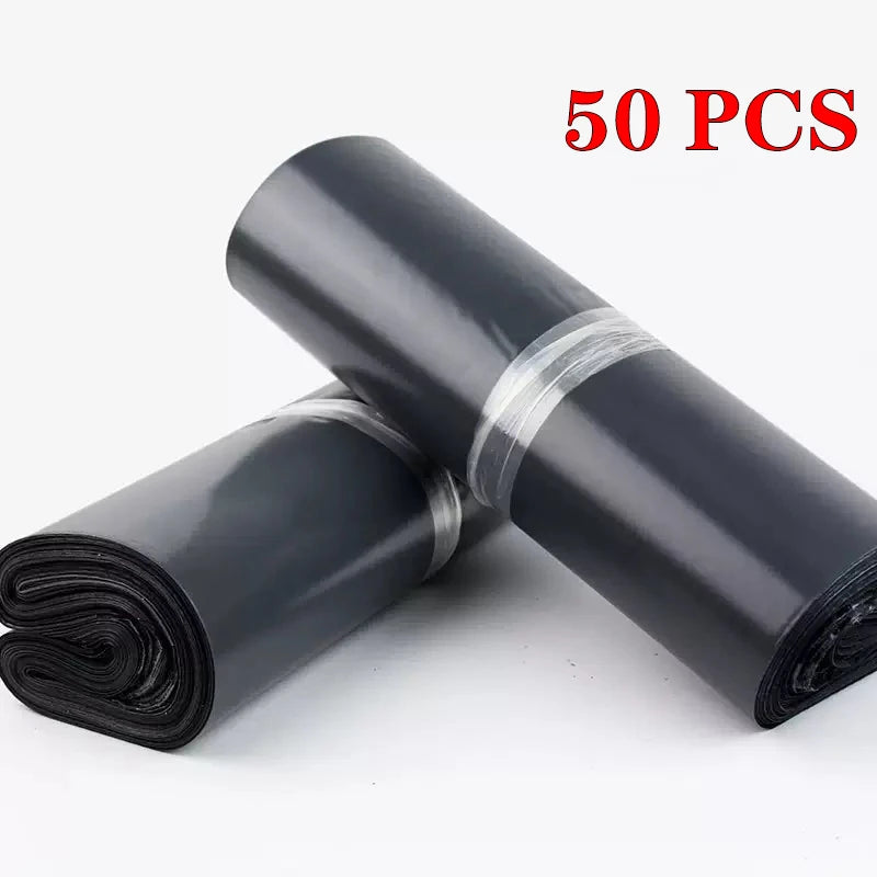 50Pcs Shipping Envelope Bags Plastic Express Envelope Storage Bags Black Color Mailing Bags Self Adhesive Seal Courier Bag