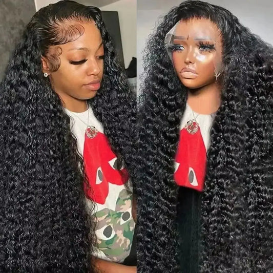 200 Density 40 Inch 13x6 Deep Wave Hd Lace Frontal Wigs Human Hair curly wigs Water Wave 13x4 Lace Front Wig For Black Women Wig