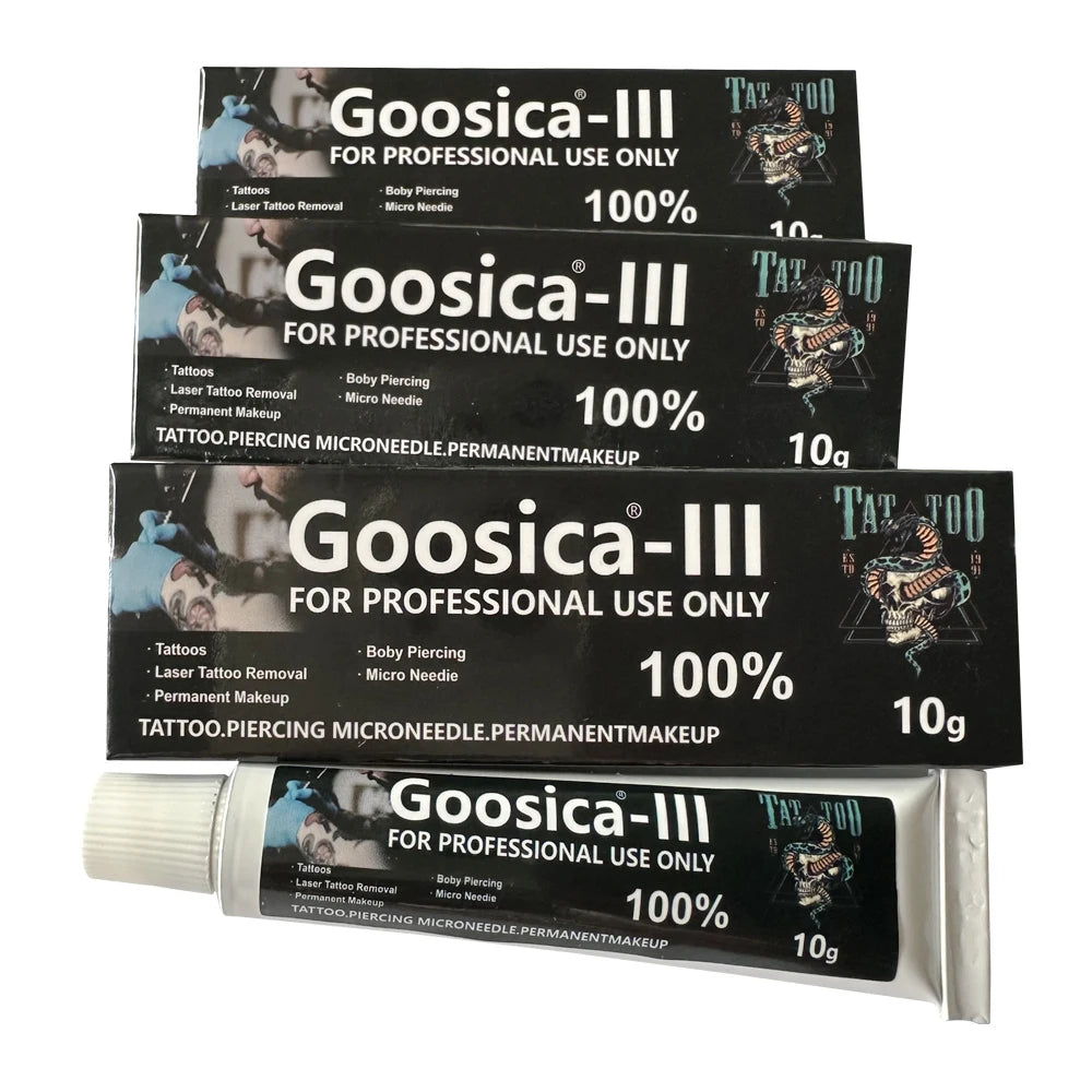 100% Newest Goosica-III Tattoo Cream Before Permanent Makeup Microblading Piercing Eyebrow Lips Liner Art Supplier 10g