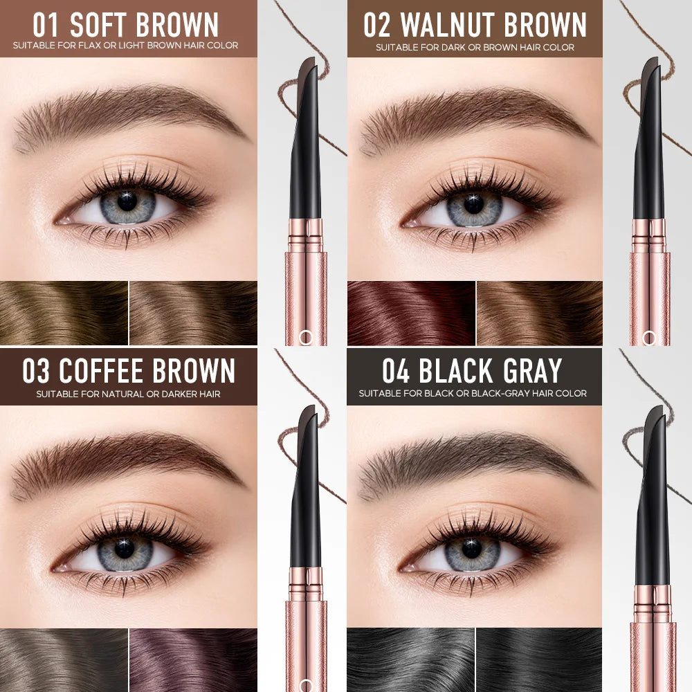 O.TWO.O Eyebrow Pencil Brow Pencil Machete Angled Natural Smooth High-definition Long-lasting Waterproof Brow Pen Definer Makeup