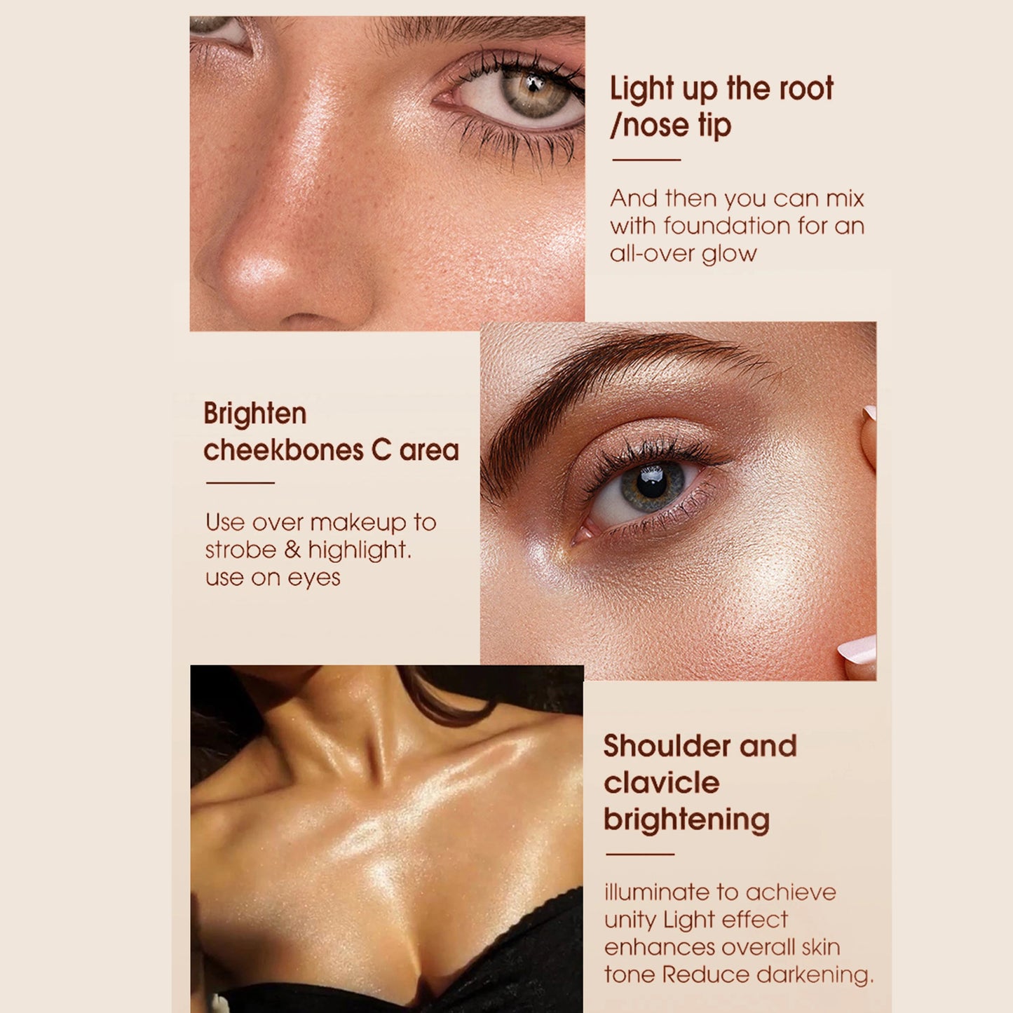 Cream Blush Stick Makeup, Shades with Highlighter, Shimmery lipstick, Long Lasting, Waterproof, Blendable Blush for cheeks